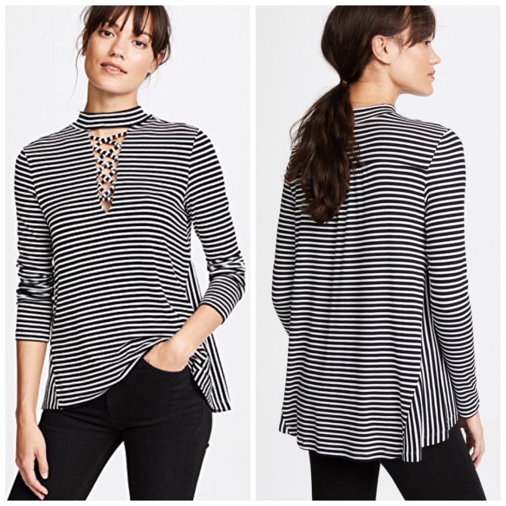 Jack BB Dakota Lace Up Front Top New With Tags